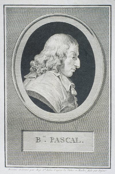 Blaise Pascal (1623-62) von Augustin de Saint Aubin